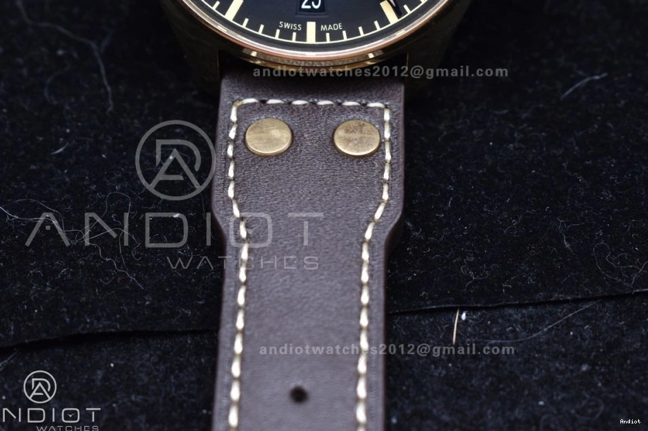 ZF Best Brown on Dial Edition IW501005 UrbanChic Strap Big Real Black Bronze 519 Leather 1:1 A Pilot 0713
